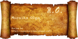 Muzsika Olga névjegykártya
